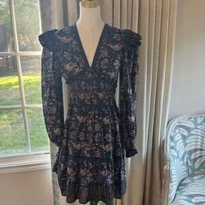 Sea New York Navy Floral Long Sleeve Dress
